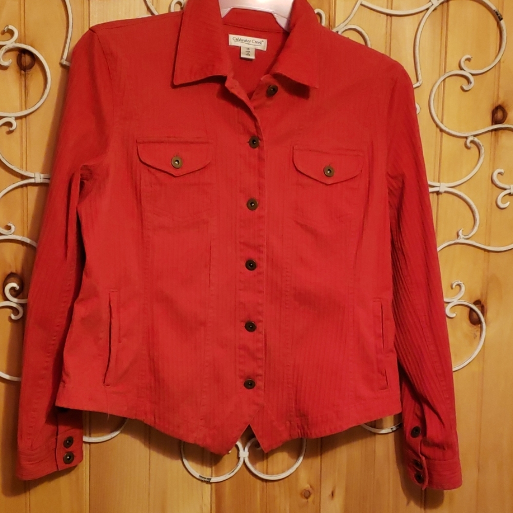 Coldwater Creek Size 14 Red Jacket